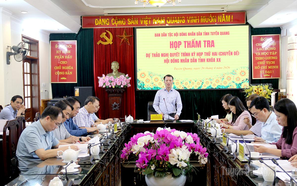 Ban Dân tộc HĐND tỉnh họp thẩm tra dự thảo Nghị quyết phân bổ nguồn vốn Chương trình mục tiêu quốc gia