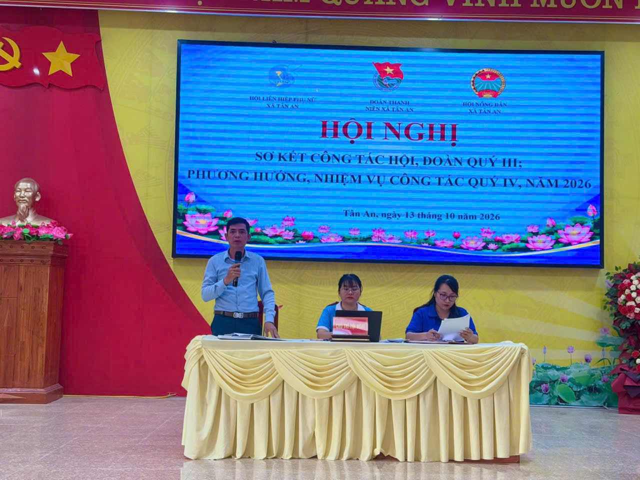 Các tổ chức chính trị – xã hội xã Tân An tổ chức Hội nghị sơ kết công tác Hội, Đoàn quý III/2026