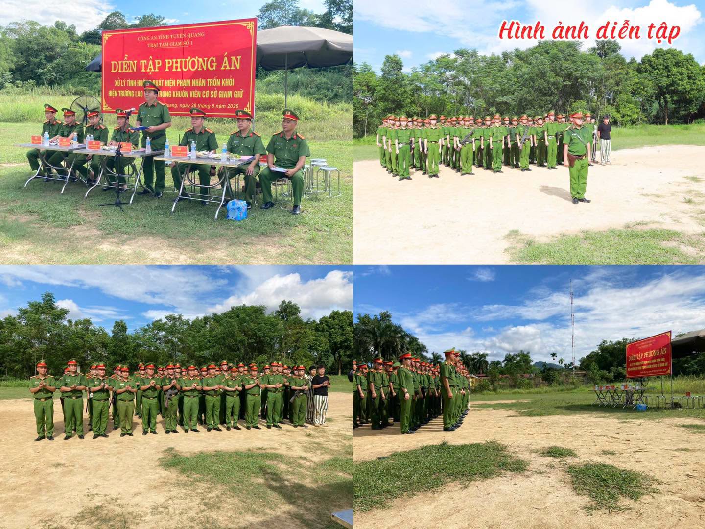 TRẠI TẠM GIAM SỐ 1 TỔ CHỨC DIỄN TẬP PHƯƠNG ÁN ĐẢM BẢO AN NINH, AN TOÀN TRẠI NĂM 2026