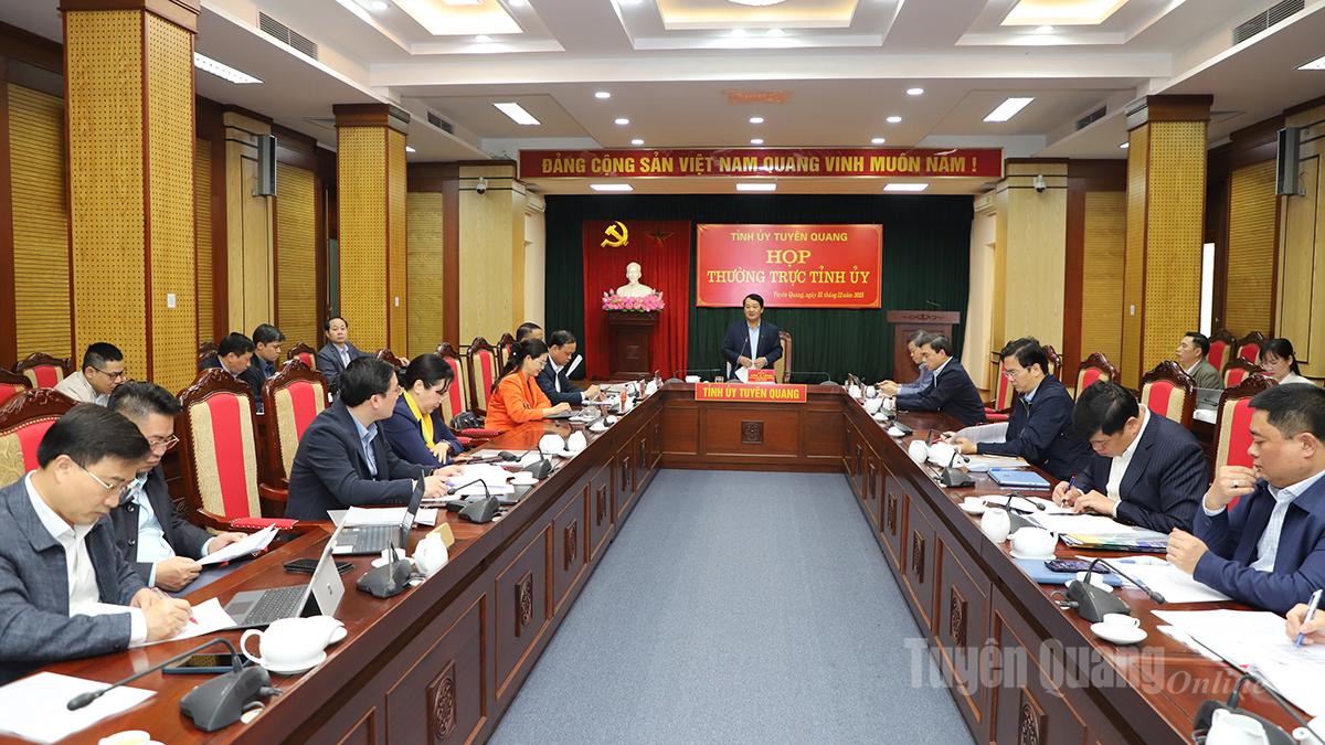 Thường trực Tỉnh ủy họp, cho ý kiến vào các công trình, dự án trọng điểm