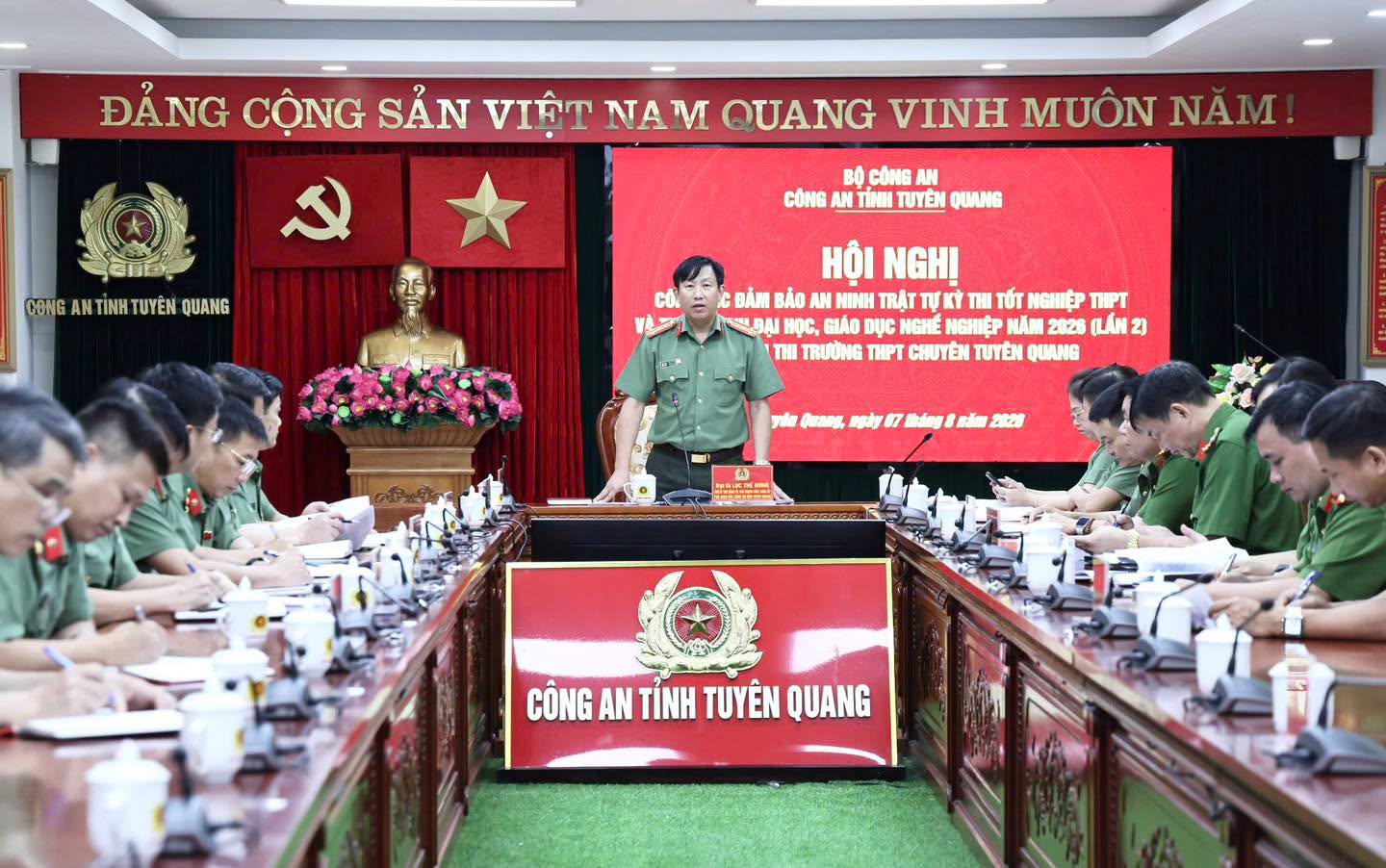 CÔNG AN TỈNH TUYÊN QUANG TRIỂN KHAI CÔNG TÁC BẢO ĐẢM ANTT KỲ THI TỐT NGHIỆP THPT NĂM 2026 (LẦN 2)
