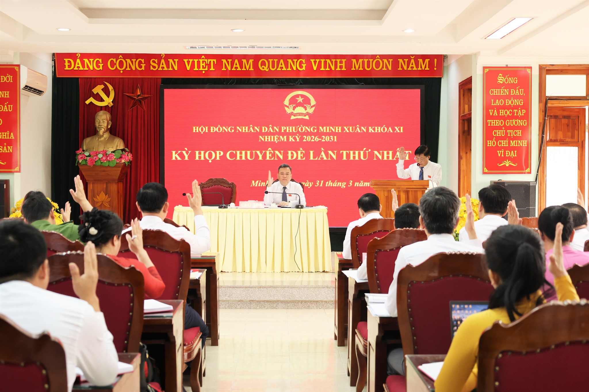 Kỳ họp chuyên đề Hội đồng nhân dân phường Minh Xuân lần thứ nhất, khóa XI, nhiệm kỳ 2026-2031