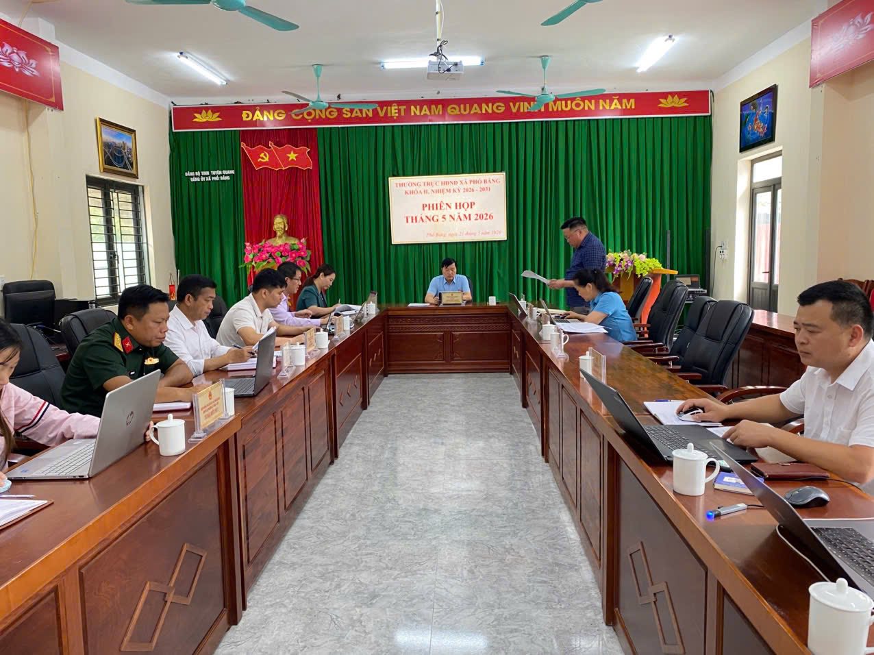 THƯỜNG TRỰC HĐND XÃ PHỐ BẢNG HỌP THƯỜNG KỲ THÁNG 5/2026