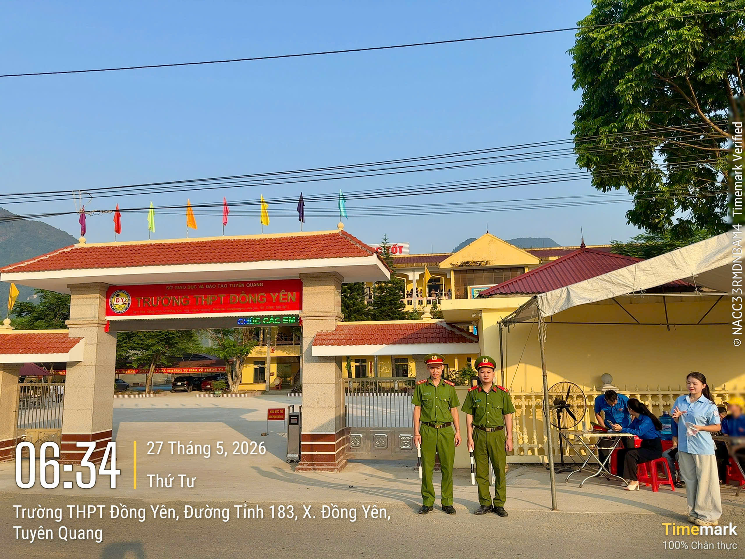 CÔNG AN XÃ ĐỒNG YÊN BẢO ĐẢM ANTT KỲ THI TUYỂN SINH VÀO LỚP 10 