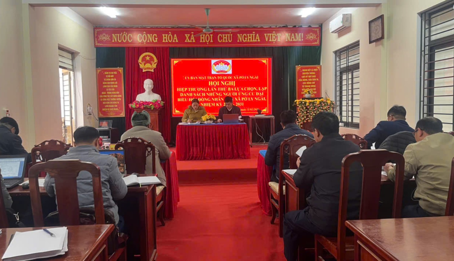 Ban Thường trực Ủy ban MTTQ xã Pờ Ly Ngài tổ chức Hội nghị hiệp thương lần thứ 3