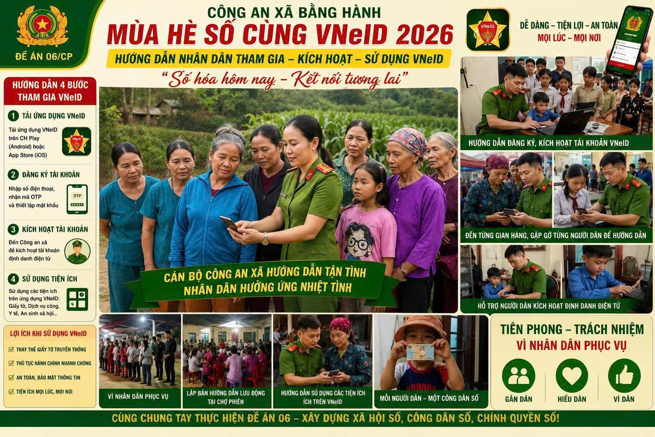 CÔNG AN XÃ BẰNG HÀNH TRONG KỶ NGUYÊN CHUYỂN ĐỔI SỐ - GẦN DÂN ĐỂ PHỤC VỤ NHÂN DÂN TỐT HƠN 