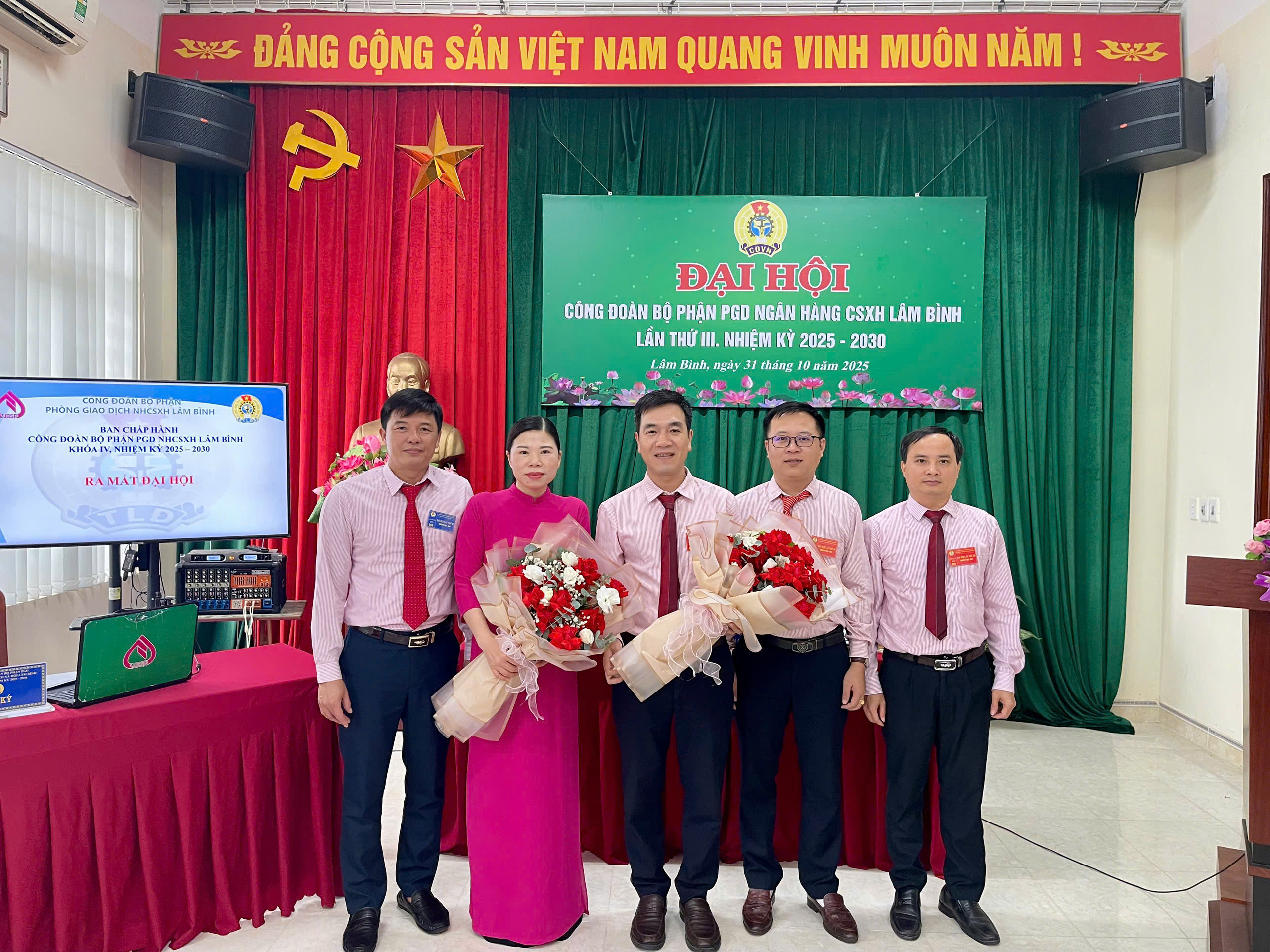 Đại hội Công đoàn Ngân hàng chính sách xã hội Lâm Bình nhiệm kỳ 2025 -2030