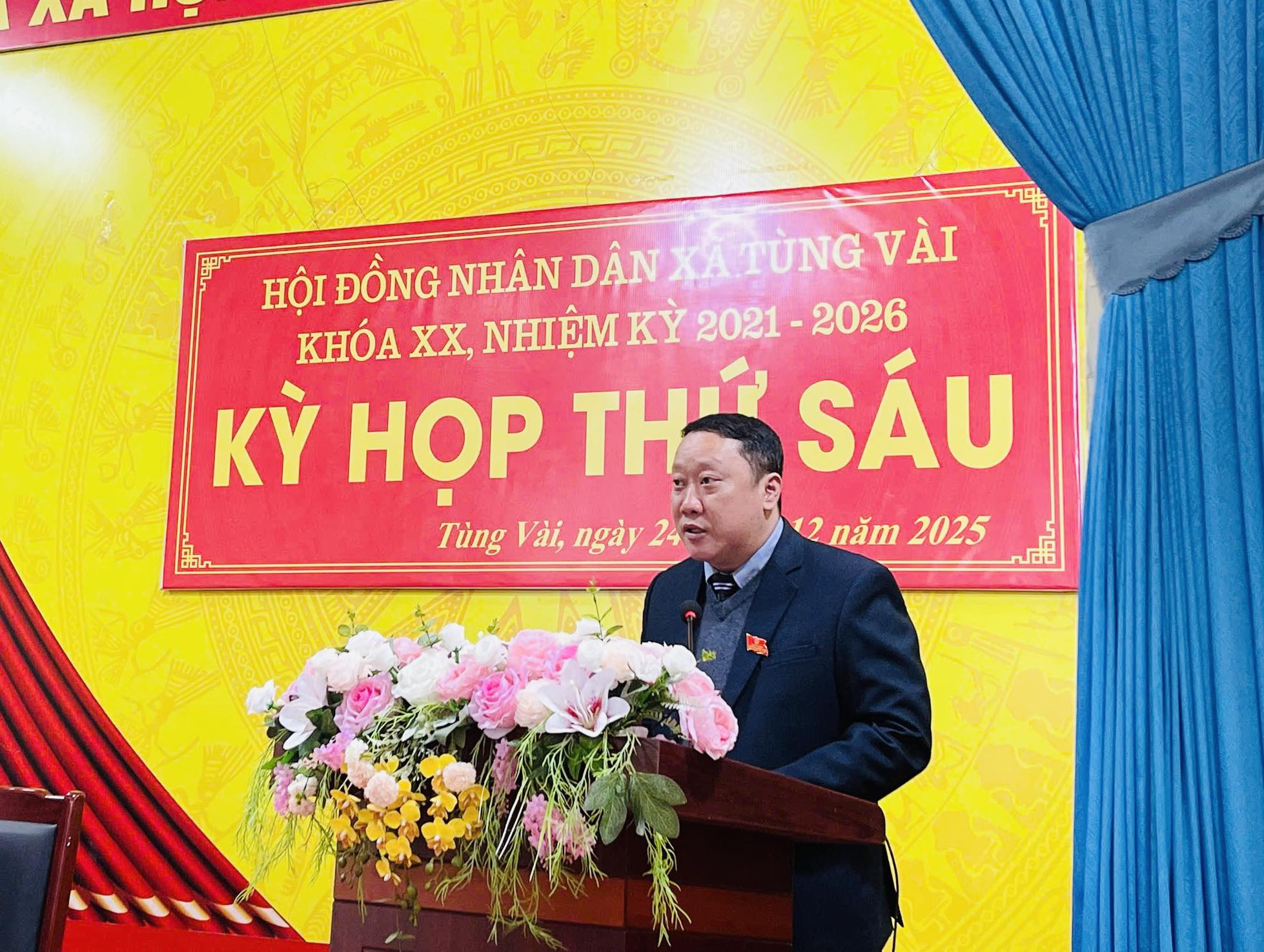 Kỳ họp lần thứ Sáu, HĐND xã Tùng Vài, khoá XX, nhiệm kỳ 2021- 2026. 