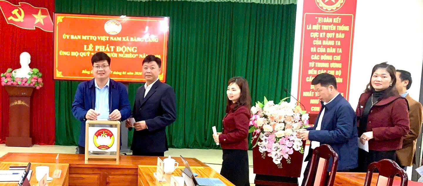 UỶ BAN MTTQ VIỆT NAM XÃ BẰNG LANG LỄ PHÁT ĐỘNG ỦNG HỘ QUỸ “VÌ NGƯỜI NGHÈO” NĂM 2026
