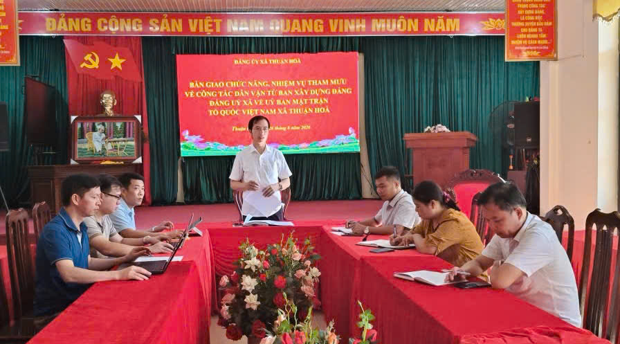 Thuận Hòa bàn giao chức năng, nhiệm vụ tham mưu về công tác dân vận