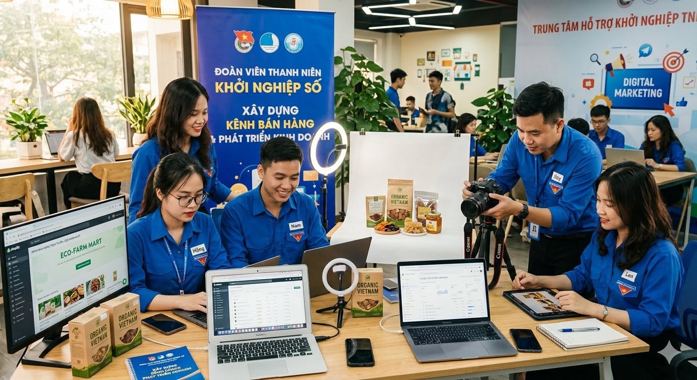 ĐOÀN VIÊN, THANH NIÊN KHỞI NGHIỆP SỐ – XÂY DỰNG KÊNH BÁN HÀNG ONLINE