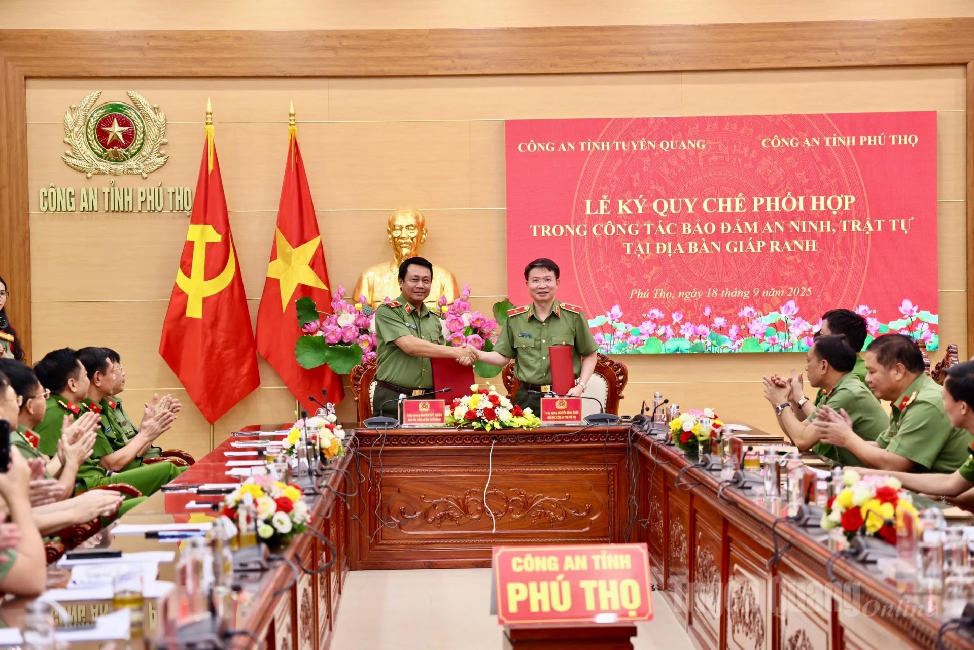 Ký kết Quy chế phối hợp bảo đảm an ninh trật tự tại địa bàn giáp ranh tỉnh Tuyên Quang và tỉnh Phú Thọ