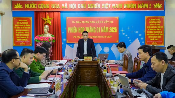 UBND xã Pà Vầy Sủ tổ chức phiên họp tháng 1 năm 2026