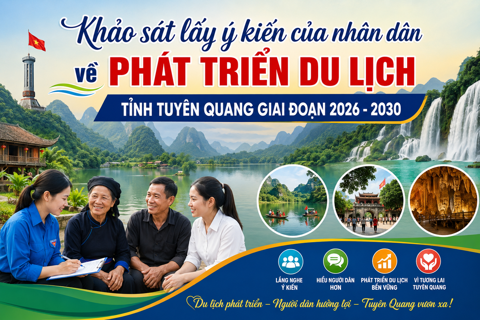 Khảo sát lấy ý kiến của nhân dân về phát triển du lịch tỉnh Tuyên Quang giai đoạn 2026 - 2030