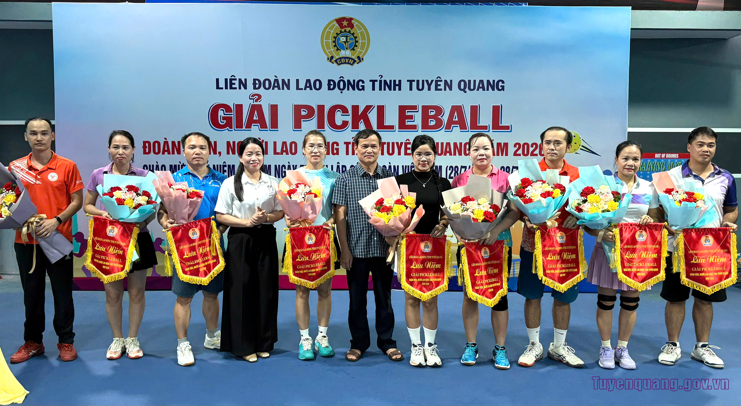 110 vận động viên tranh tài tại Giải Pickleball đoàn viên, người lao động tỉnh Tuyên Quang năm 2026.