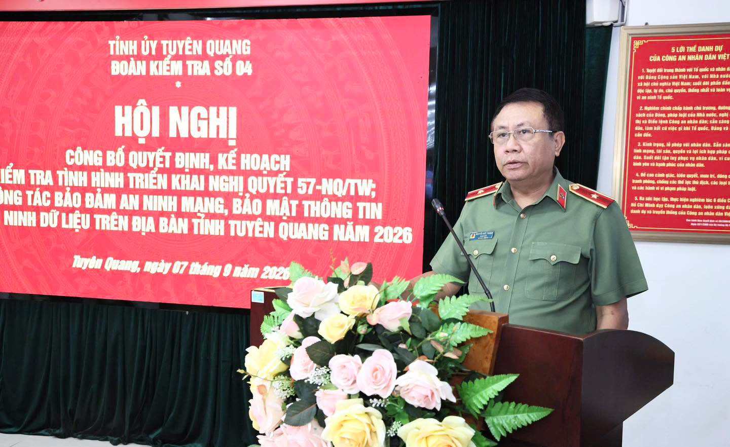 ĐOÀN KIỂM TRA SỐ 04 TỈNH ỦY TUYÊN QUANG TRIỂN KHAI KIỂM TRA NGHỊ QUYẾT 57-NQ/TW TỪ NGÀY 09 ĐẾN 29/9