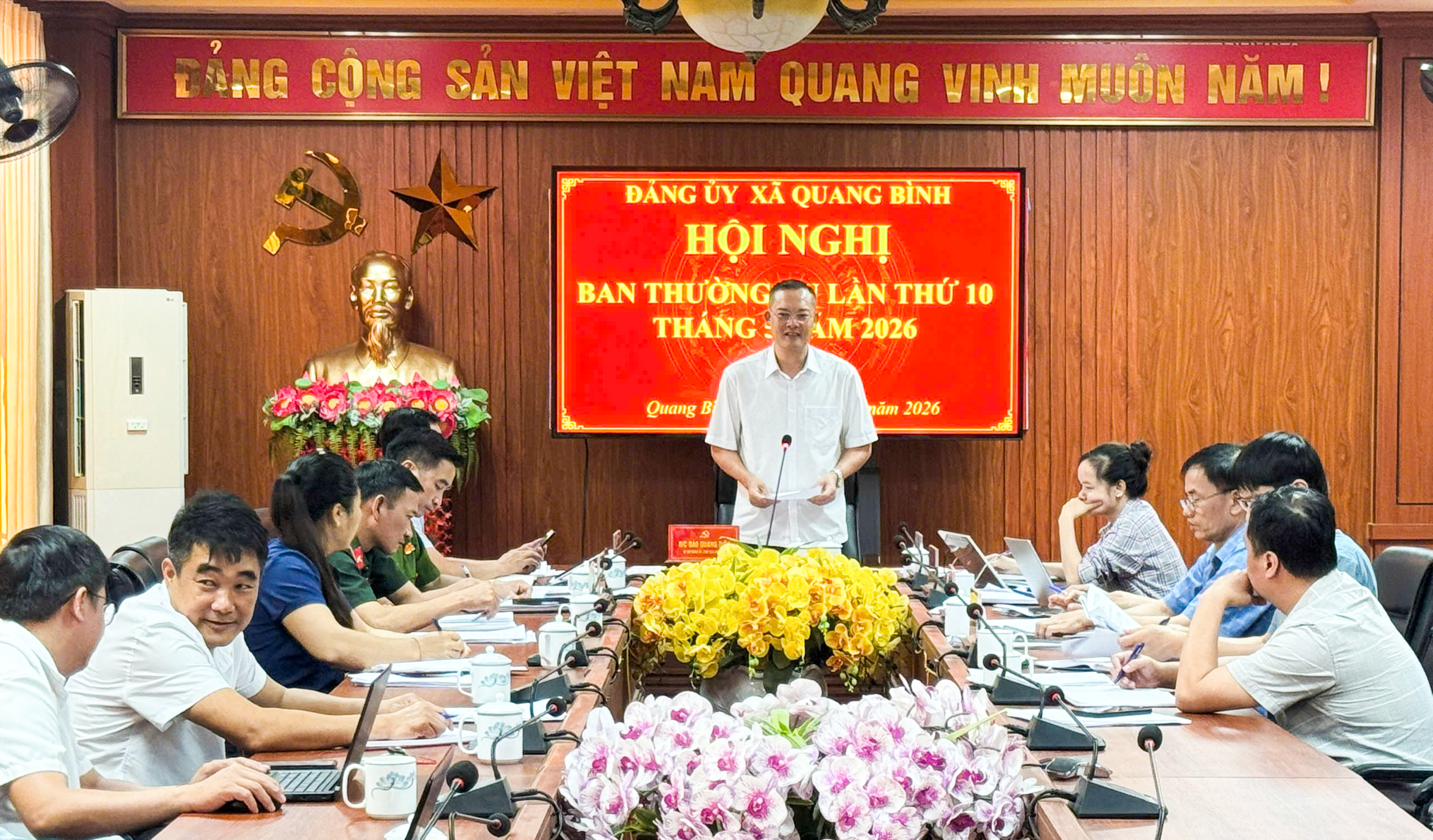 HỘI NGHỊ BAN THƯỜNG VỤ ĐẢNG ỦY XÃ QUANG BÌNH LẦN THỨ 10 THÁNG 5 NĂM 2026