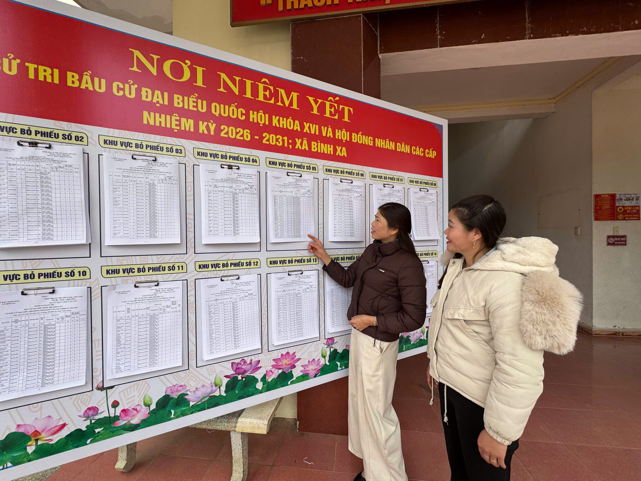 Xã Bình Xa hoàn thành niêm yết danh sách cử tri phục vụ bầu cử Đại biểu Quốc hội khóa XVI và HĐND các cấp