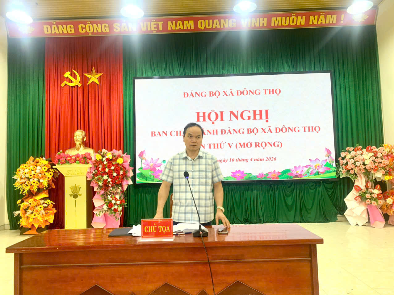 Hội nghị Ban Chấp hành Đảng bộ xã Đông Thọ lần thứ V, nhiệm kỳ 2025-2030