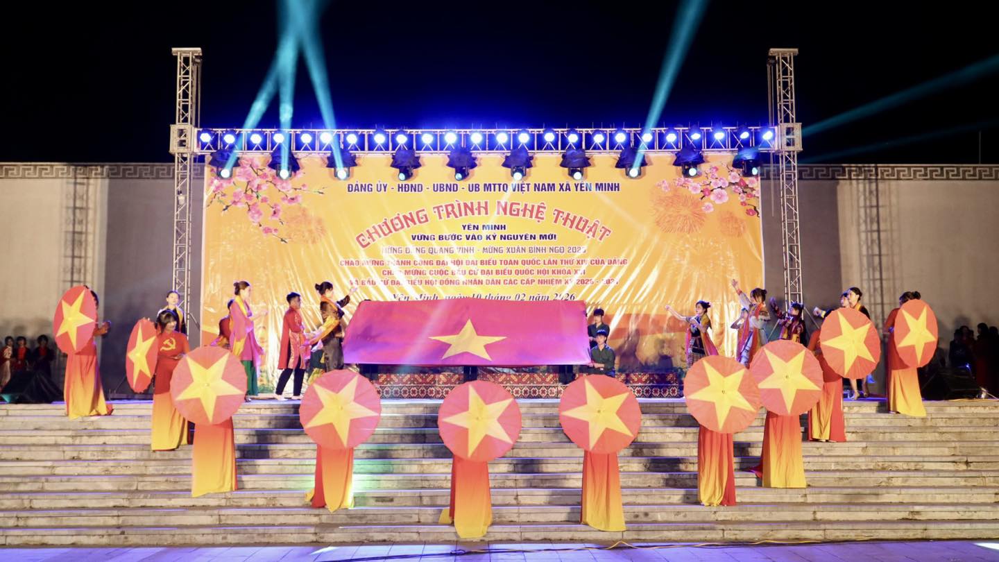XÃ YÊN MINH TỔ CHỨC CHƯƠNG TRÌNH NGHỆ THUẬT MỪNG ĐẢNG QUANG VINH – MỪNG XUÂN BÍNH NGỌ 2026
