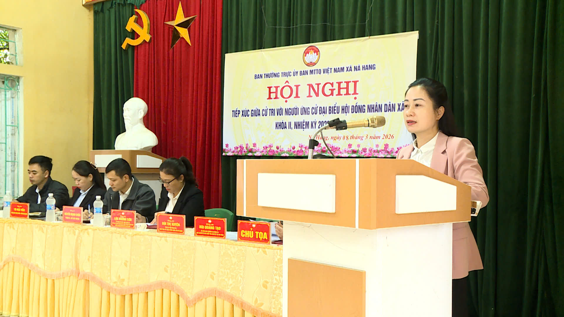 Hội nghị tiếp xúc cử tri với người ứng cử đại biểu HĐND xã khóa II, nhiệm kỳ 2026 – 2031 tại thôn Nà Mỏ