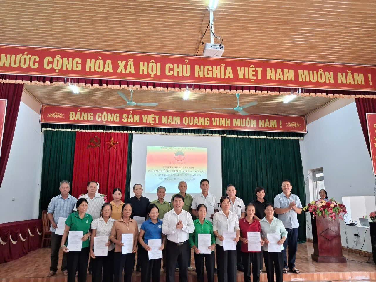 HỘI NGƯỜI CAO TUỔI XÃ TÂN MỸ TỔ CHỨC HỘI NGHỊ SƠ KẾT CÔNG TÁC 6 THÁNG ĐẦU NĂM 2026