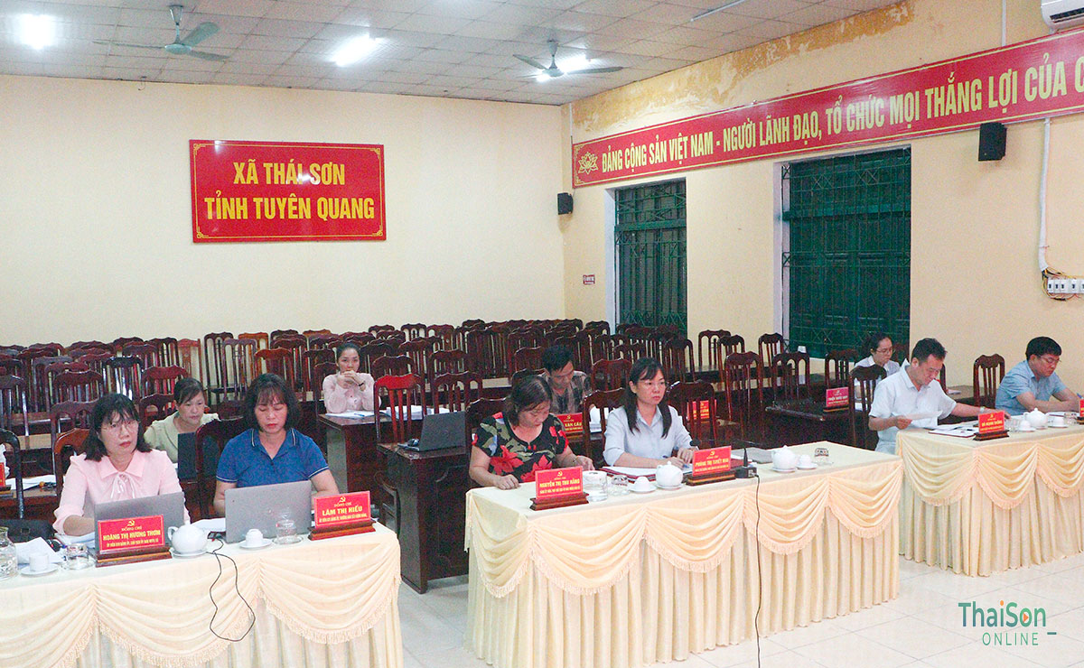 Xã Thái Sơn tổ chức hội nghị tập huấn triển khai lấy ý kiến Nhân dân về Đề án sắp xếp, tổ chức lại thôn trên địa bàn xã
