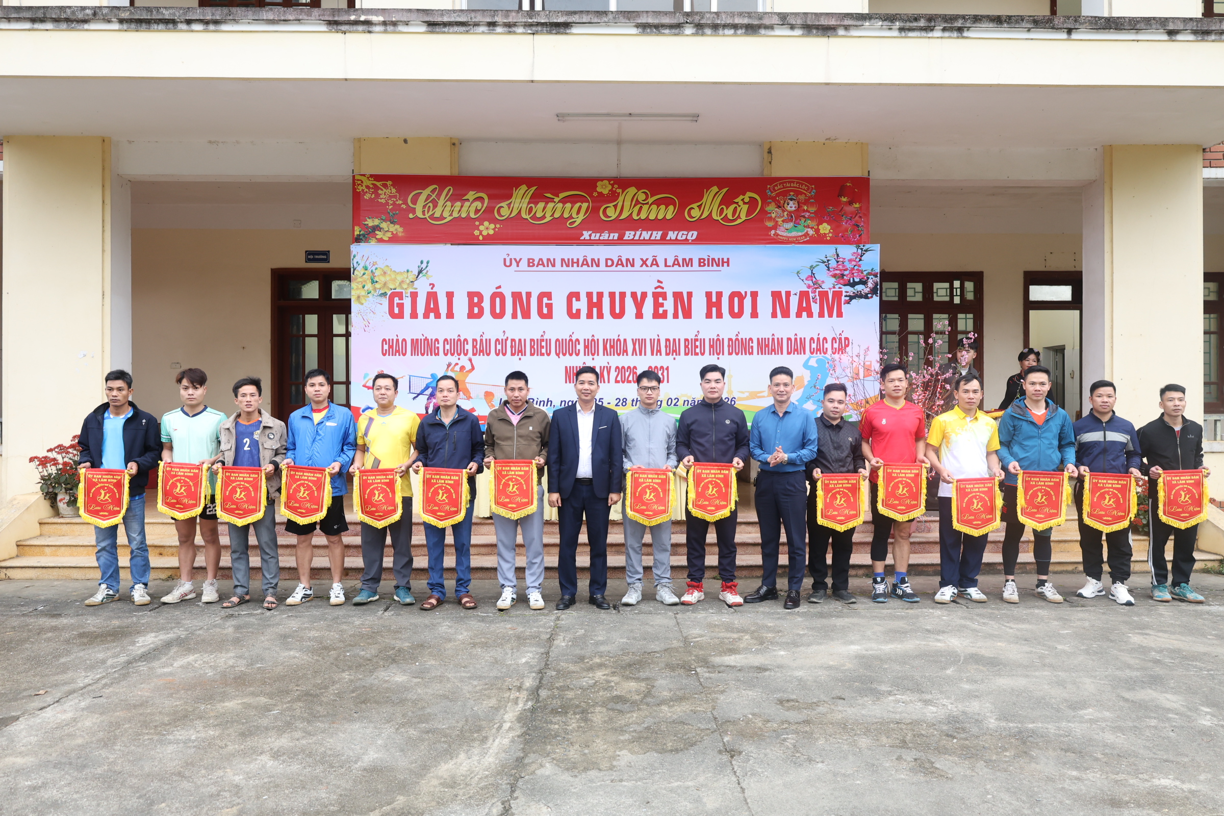 Xã Lâm Bình khai mạc Giải bóng chuyền hơi nam chào mừng cuộc bầu cử đại biểu Quốc hội khóa XVI và đại biểu Hội đồng nhân dân các cấp, nhiệm kỳ 2026–2031