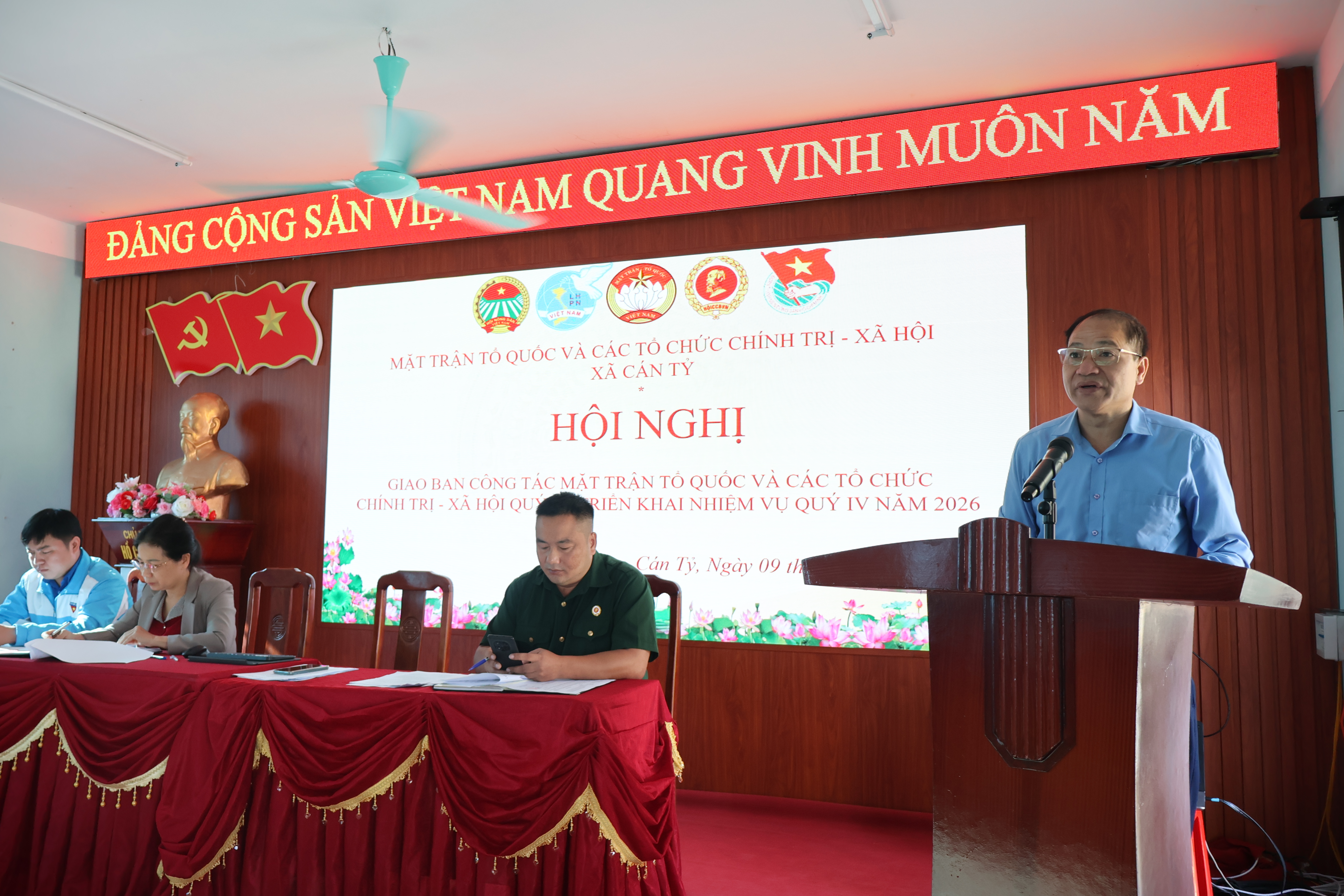 Mặt trận Tổ quốc và các tổ chức chính trị - xã hội đã tổ chức Hội nghị giao ban công tác quý III, triển khai nhiệm vụ quý IV năm 2026