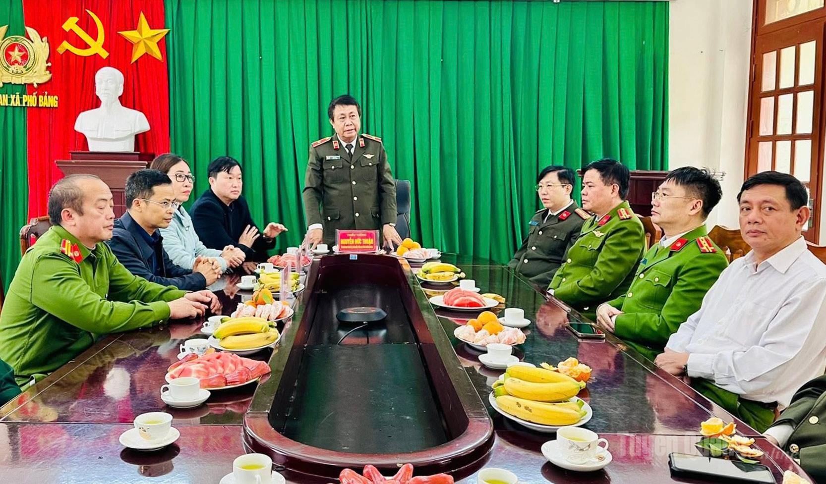 Giám đốc Công an tỉnh làm việc tại xã Phố Bảng