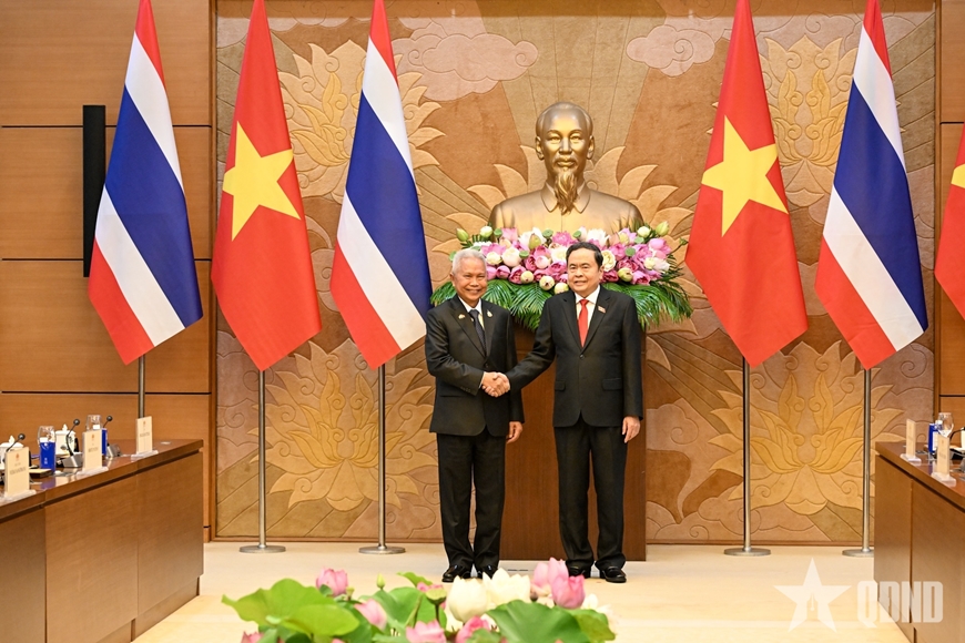 Chủ tịch Quốc hội Trần Thanh Mẫn hội đàm với Chủ tịch Quốc hội Thái Lan Sophon Zaram