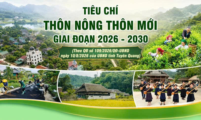 Tiêu chí Thôn nông thôn mới giai đoạn 2026 - 2030