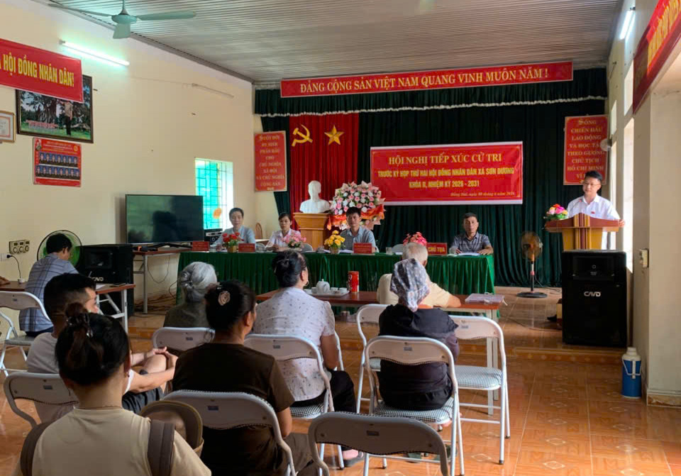  Tổ đại biểu số 01 HĐND xã Sơn Dương tiếp xúc cử tri trước Kỳ họp thứ Hai HĐND xã khóa II, nhiệm kỳ 2026 - 2031 