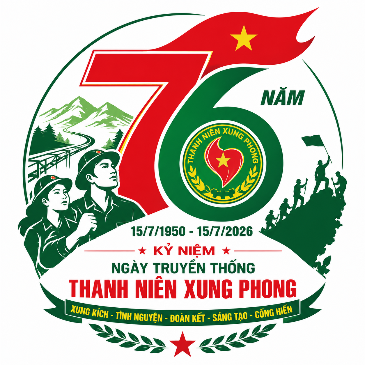 Kỷ niệm 76 năm ngày truyền thống lực lượng thanh niên xung phong (15/7/1950 - 15/7/2026)