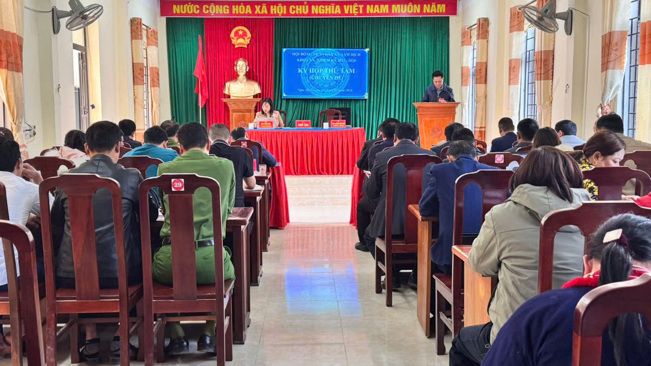 HĐND XÃ NẬM DỊCH TỔ CHỨC  KỲ HỌP THỨ TÁM, NHIỆM KỲ 2021 – 2026  