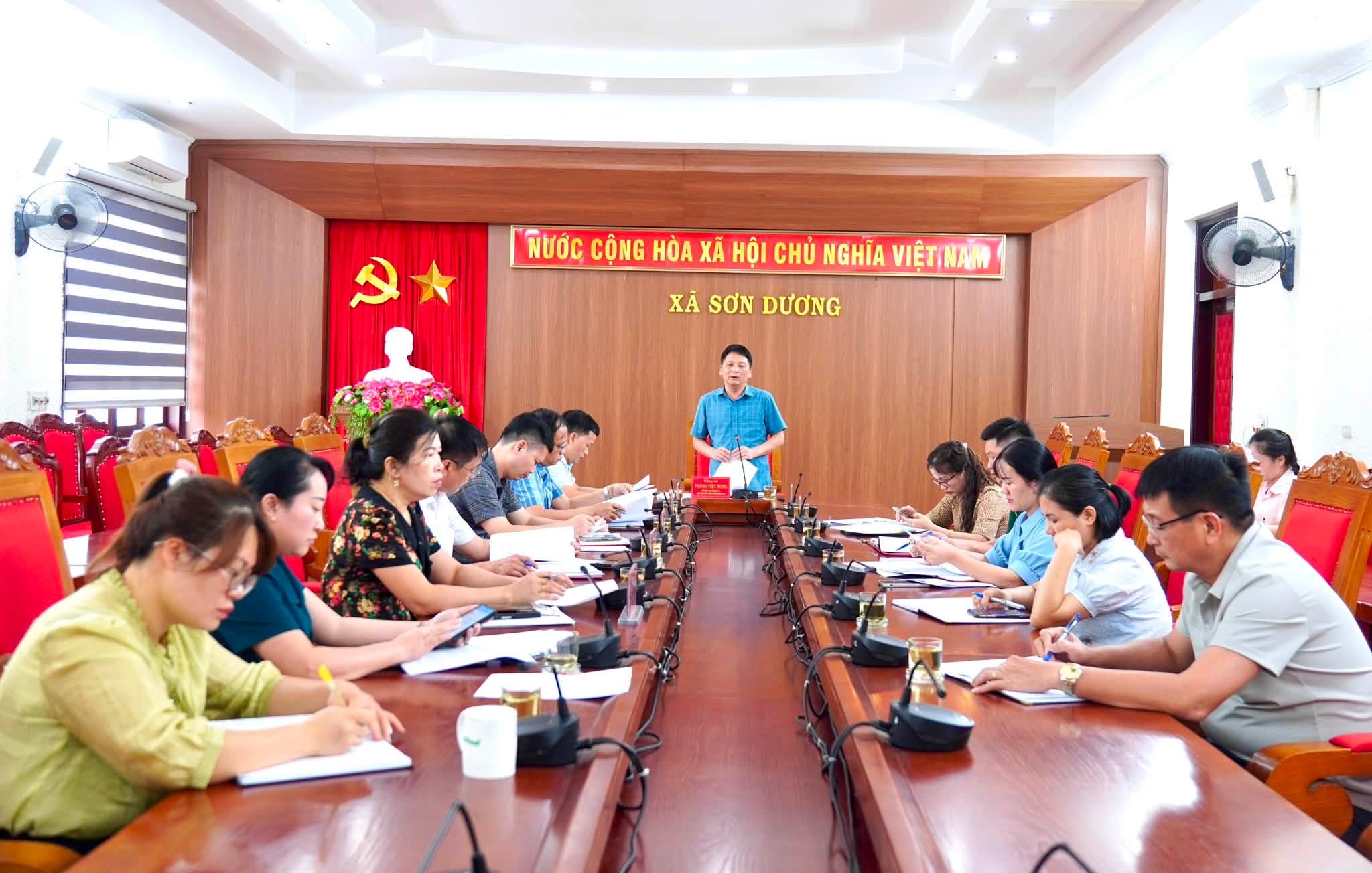 UBND xã Sơn Dương họp phiên thường kỳ tháng 7 năm 2026