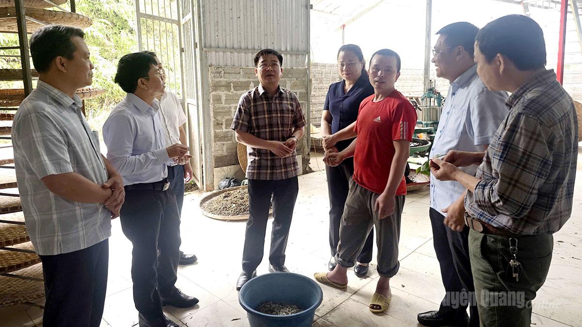 Đoàn kiểm tra giám sát của BTV Tỉnh ủy làm việc với các xã Thượng Sơn, Việt Lâm, Tân Quang