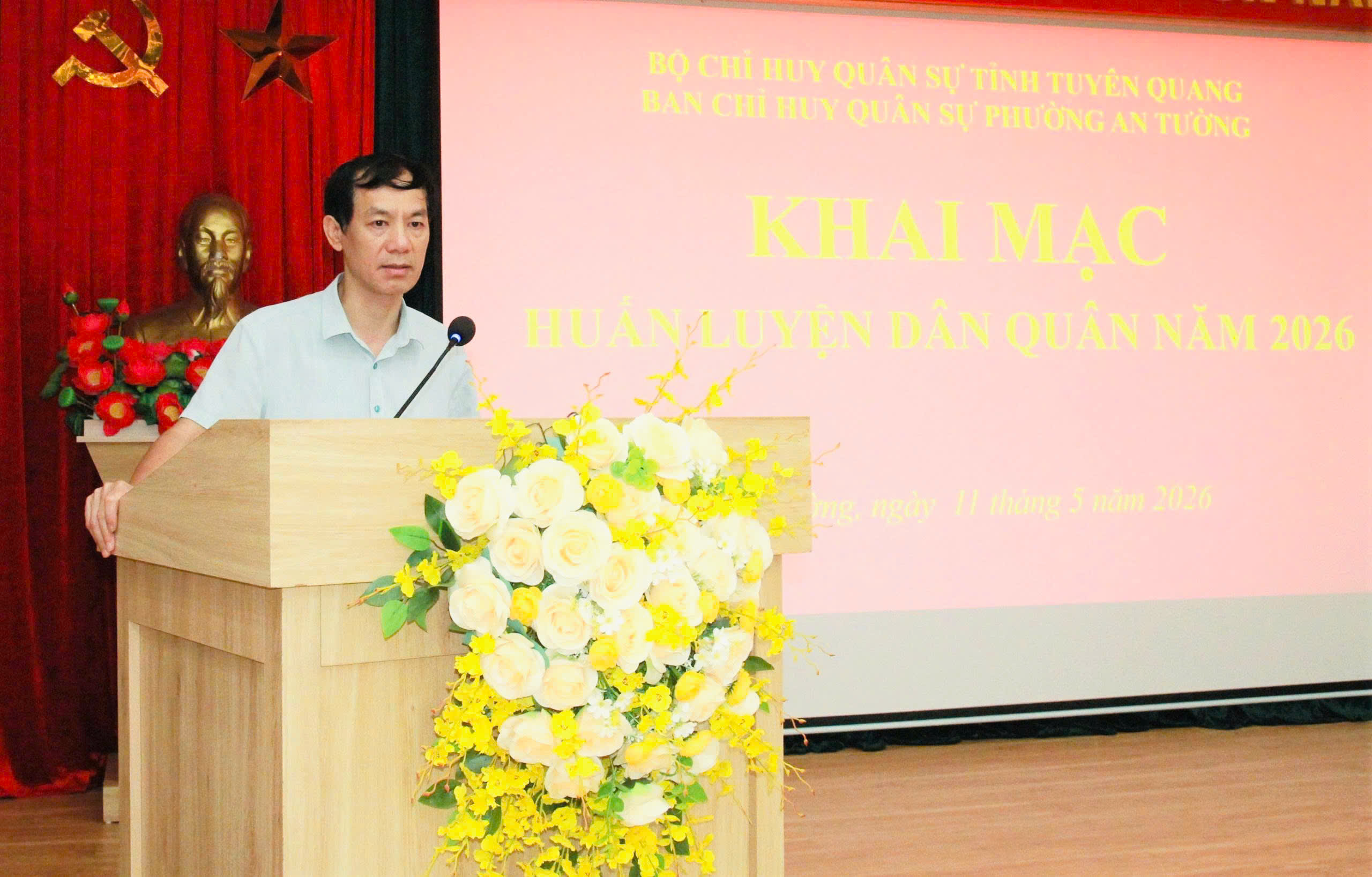 Ban Chỉ huy Quân sự phường An Tường tổ chức khai mạc huấn luyện dân quân năm 2026
