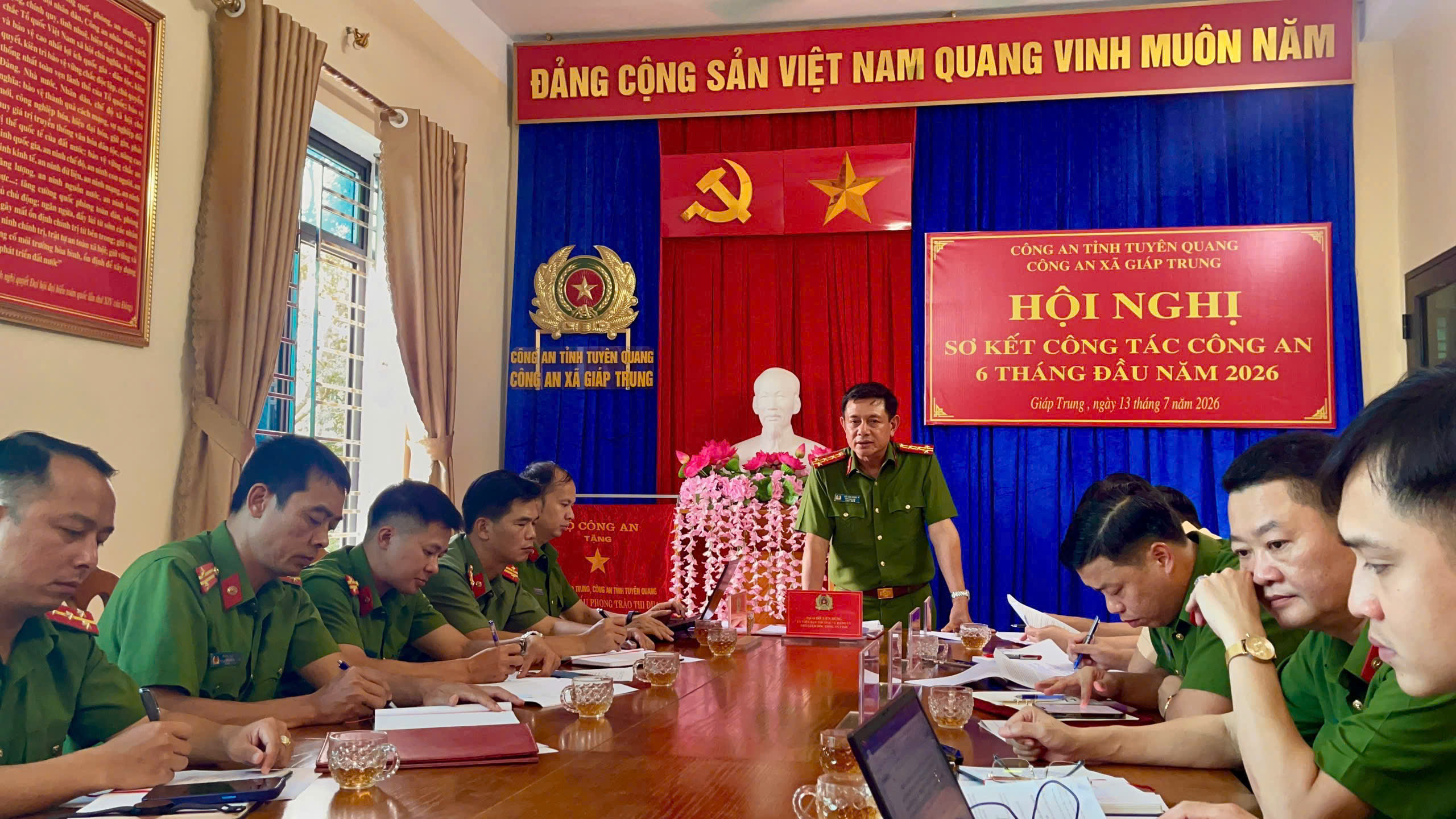 HỘI NGHỊ SƠ KẾT  CÔNG TÁC CÔNG AN 6 THÁNG ĐẦU NĂM 2026