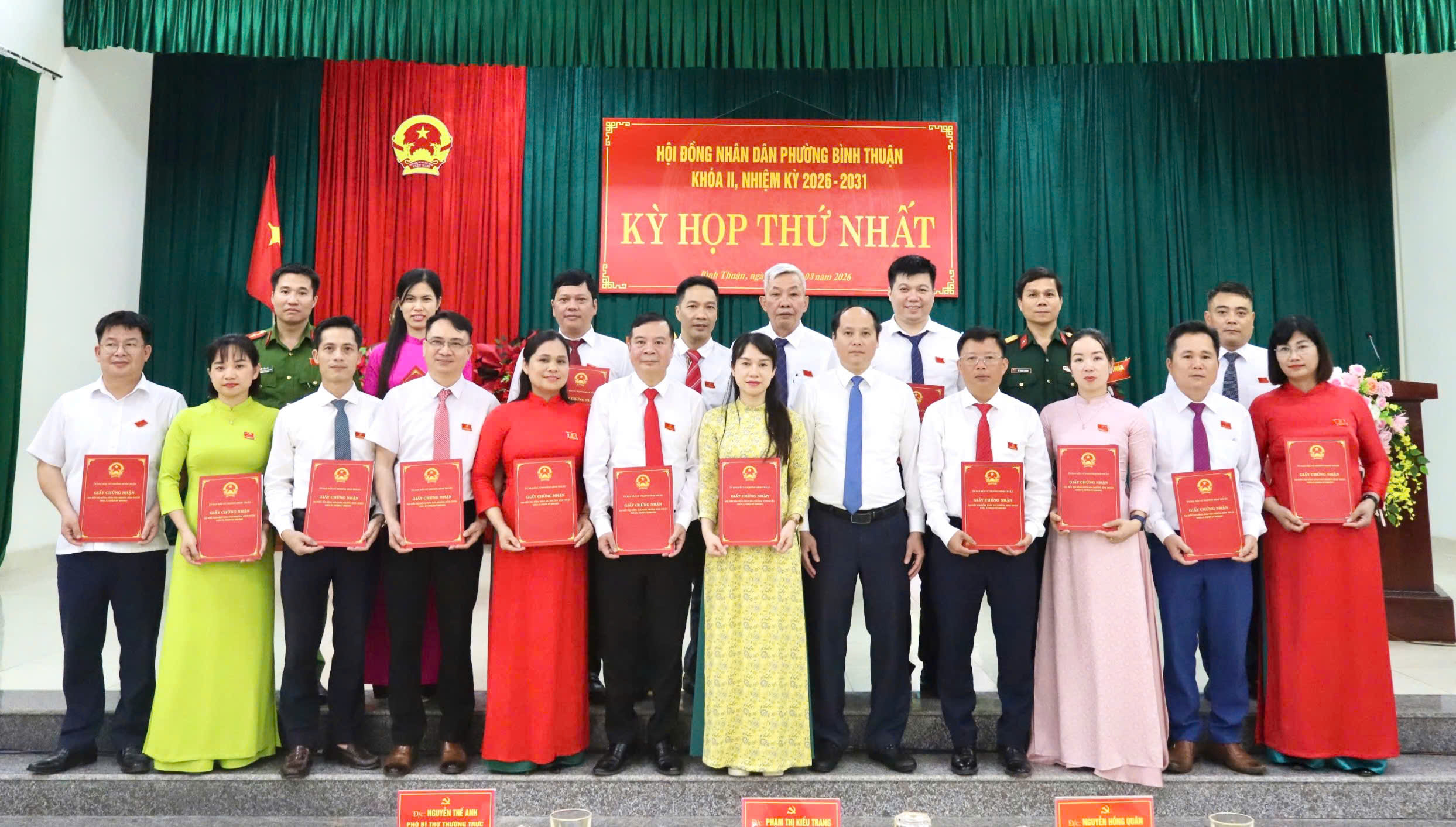 KỲ HỌP THỨ NHẤT HĐND PHƯỜNG BÌNH THUẬN KHÓA II, NHIỆM KỲ 2026 – 2031 THÀNH CÔNG TỐT ĐẸP 