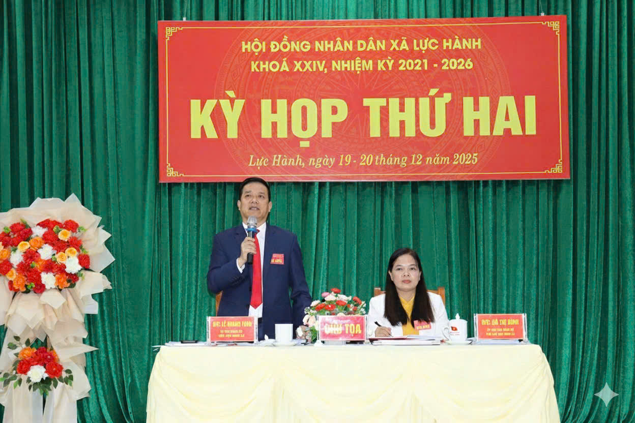 Kỳ họp thứ hai HĐND xã Lực Hành khóa XXIV, nhiệm kỳ 2021 - 2026