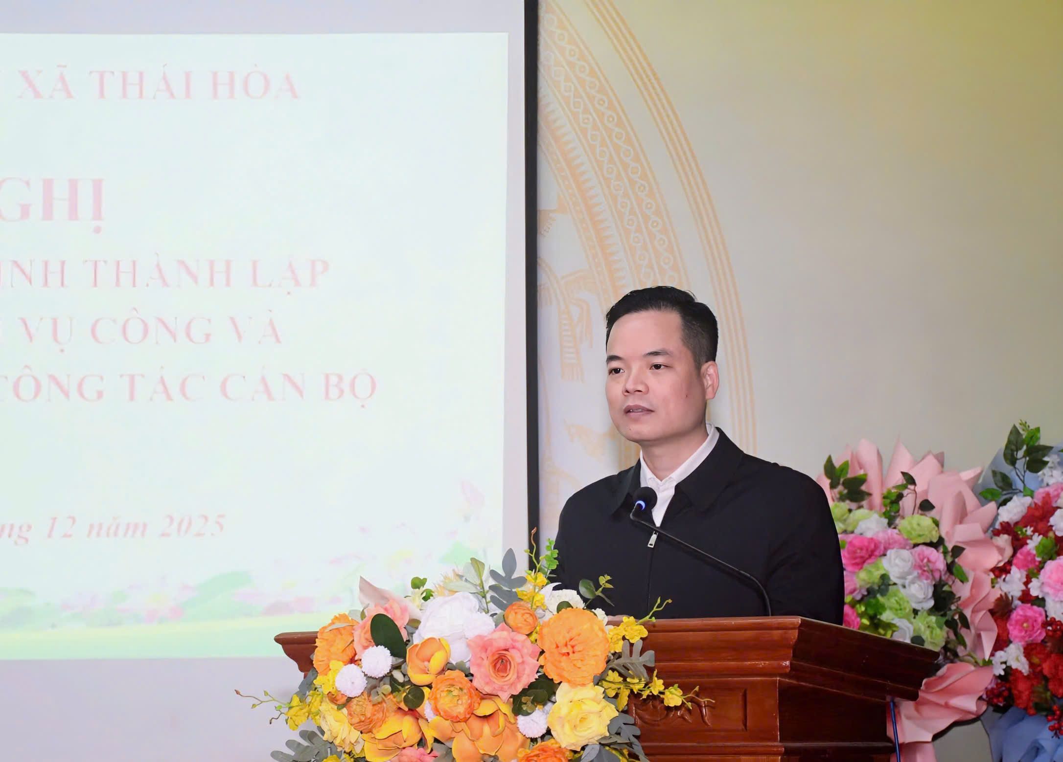 Xã Thái Hòa Công bố Quyết định thành lập Trung tâm Dịch vụ công xã Thái Hòa