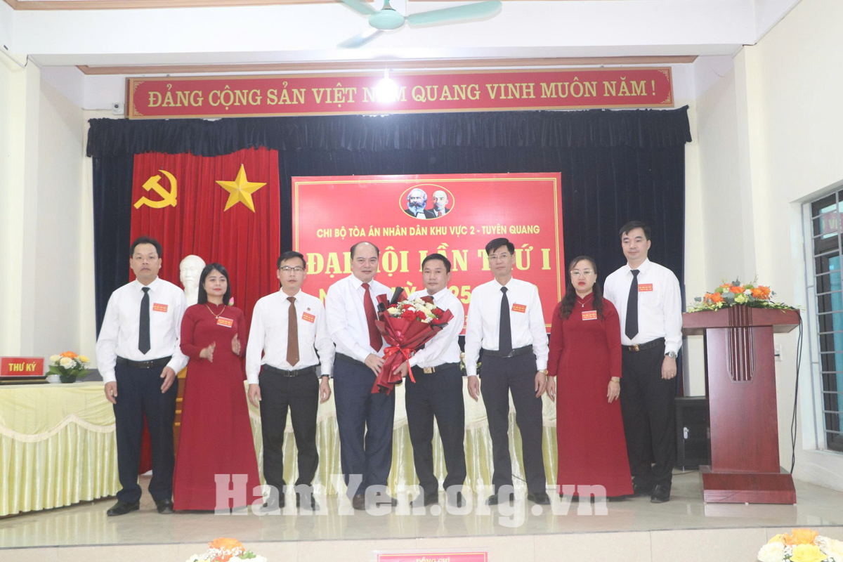 Chi bộ Toà án nhân dân khu vực 2 - Tuyên Quang tổ chức Đại hội lần thứ nhất, nhiệm kỳ 2025 - 2030