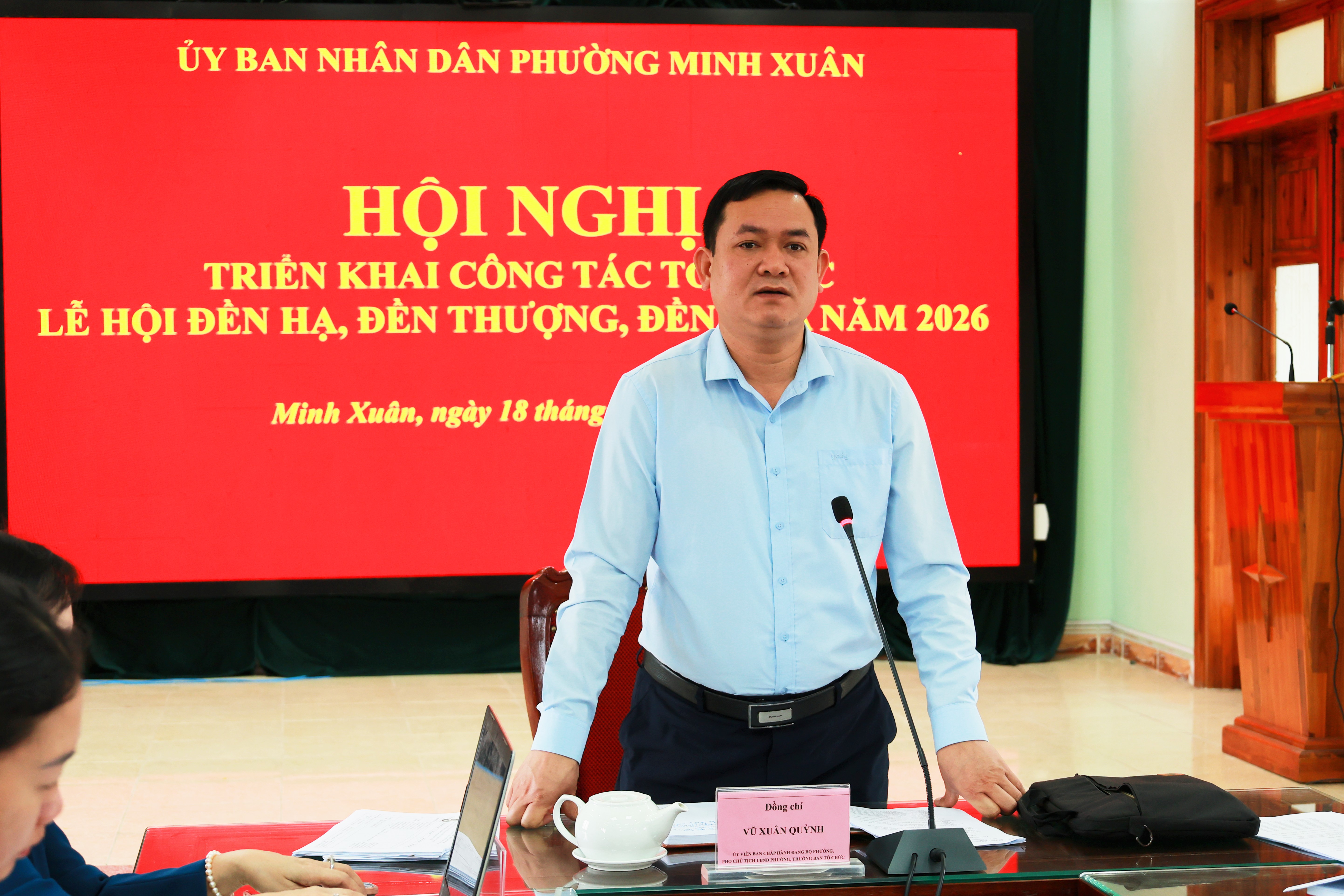 UBND phường Minh Xuân triển khai công tác chuẩn bị Lễ hội đền Hạ – đền Thượng – đền Ỷ La năm 2026