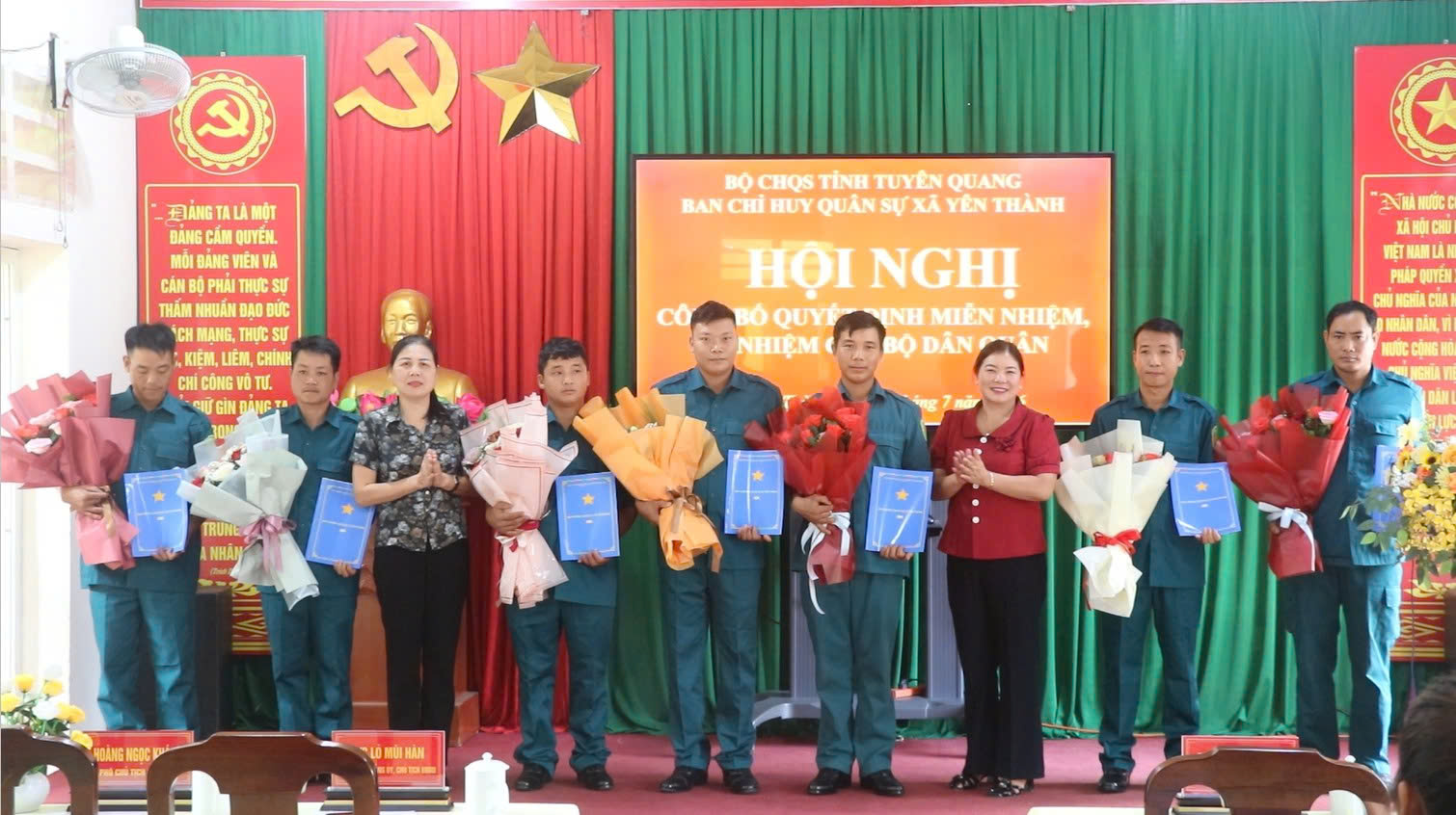 BCH Quân sự xã Yên Thành: Hội nghị công bố quyết định miễn nhiệm, bổ nhiệm cán bộ dân quân