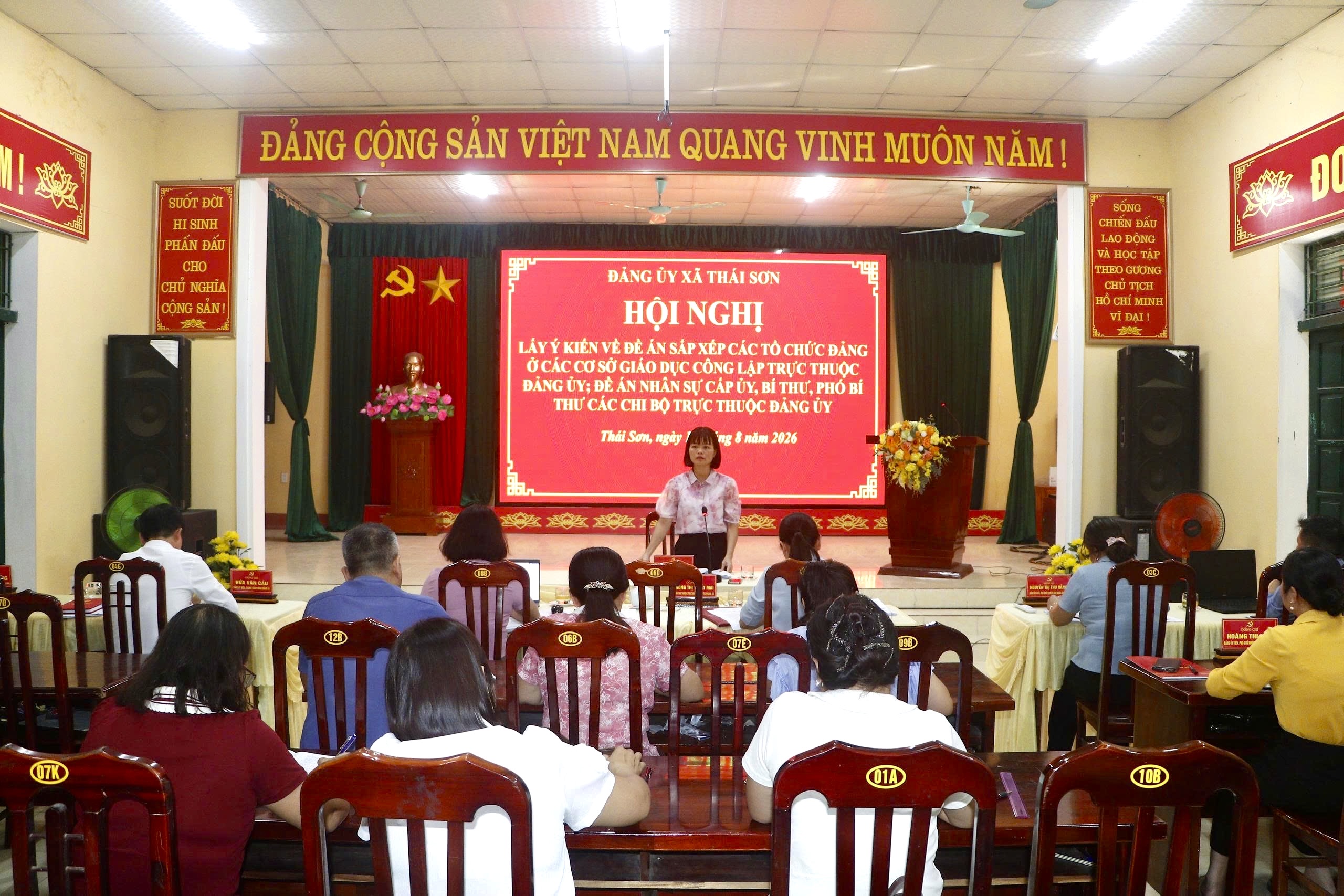 Hội nghị lấy ý kiến về Đề án sắp xếp các tổ chức Đảng ở các cơ sở giáo dục công lập trực thuộc Đảng ủy và Đề án nhân sự cấp ủy, Bí thư, Phó Bí thư các Chi bộ trực thuộc Đảng ủy