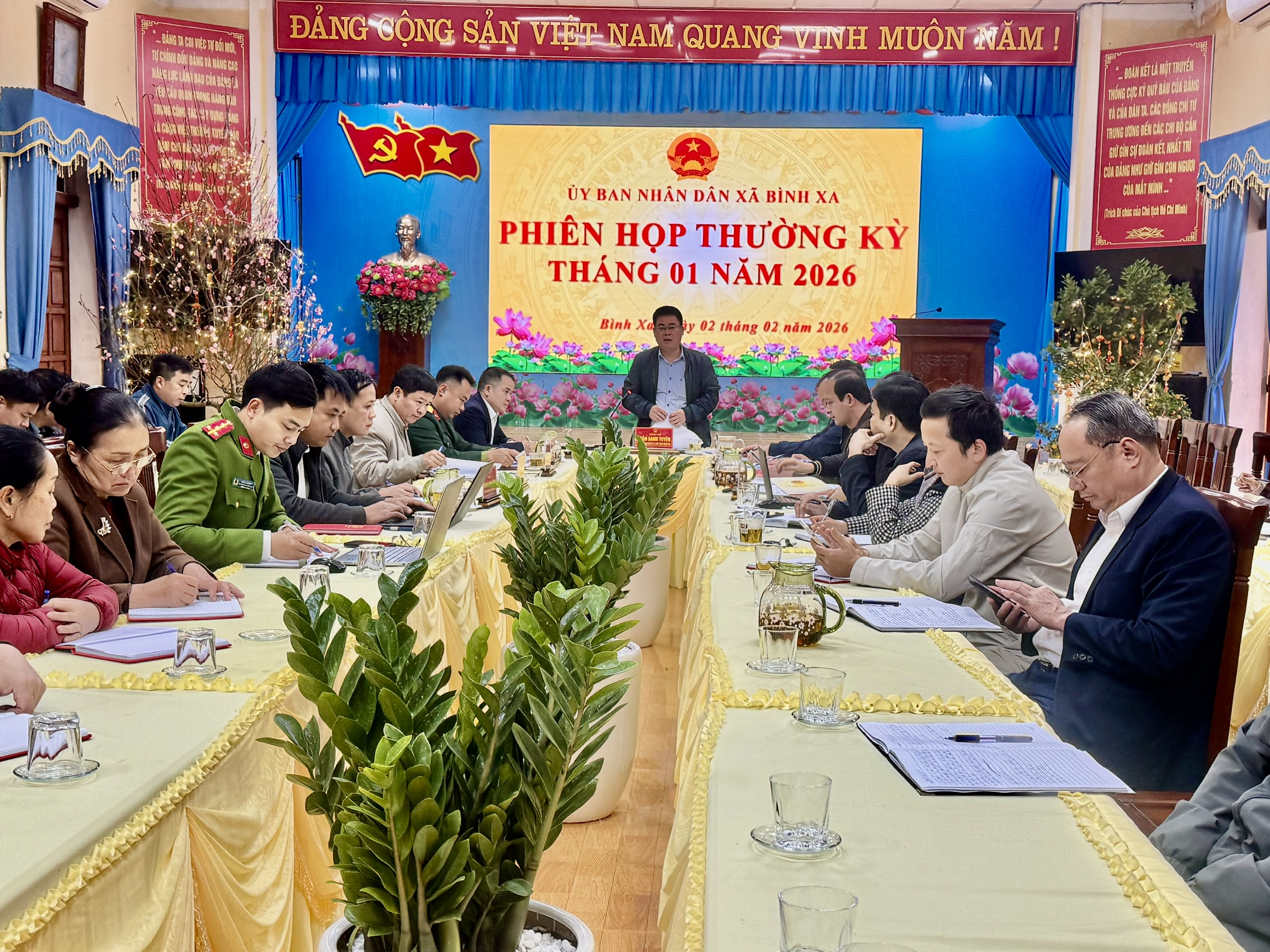 UBND XÃ BÌNH XA TỔ CHỨC PHIÊN HỌP THƯỜNG KỲ THÁNG 01 NĂM 2026
