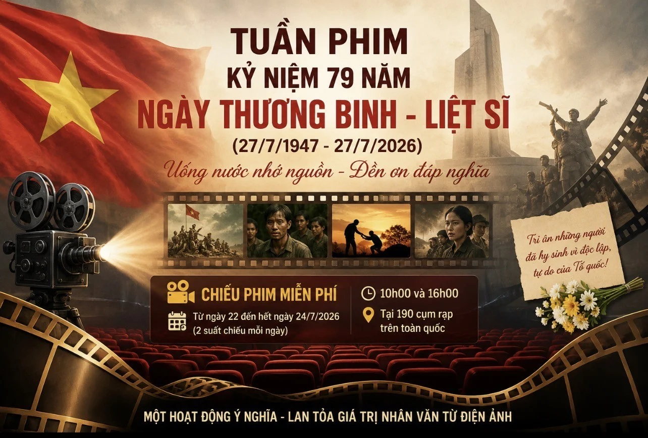 Tuần phim kỷ niệm 79 năm Ngày Thương binh - Liệt sĩ: Lan tỏa đạo lý "Uống nước nhớ nguồn" qua những thước phim ý nghĩa