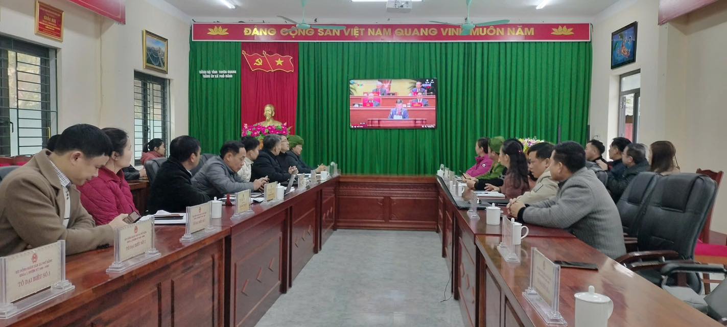 ĐẢNG UỶ XÃ PHỐ BẢNG THEO DÕI ĐẠI HỘI ĐẠI BIỂU TOÀN QUỐC LẦN THỨ XIV CỦA ĐẢNG