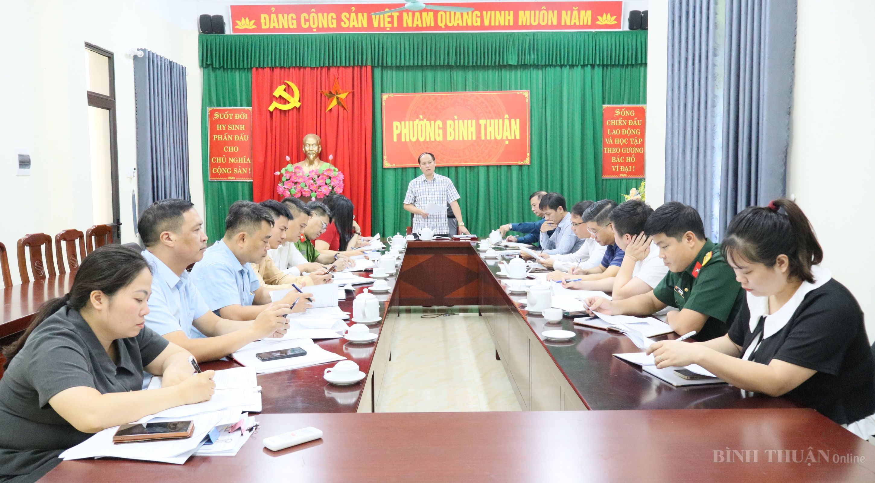 PHƯỜNG BÌNH THUẬN SƠ KẾT CÔNG TÁC BẢO VỆ NỀN TẢNG TƯ TƯỞNG CỦA ĐẢNG 9 THÁNG ĐẦU NĂM, TRIỂN KHAI NHIỆM VỤ QUÝ IV NĂM 2026